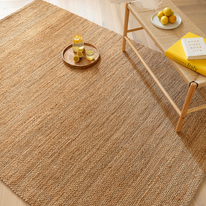 Rug Simplicity plain beige sand rope 120x170 cm