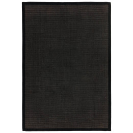 Tappeto Sisal tinta unita nero 120x180 cm