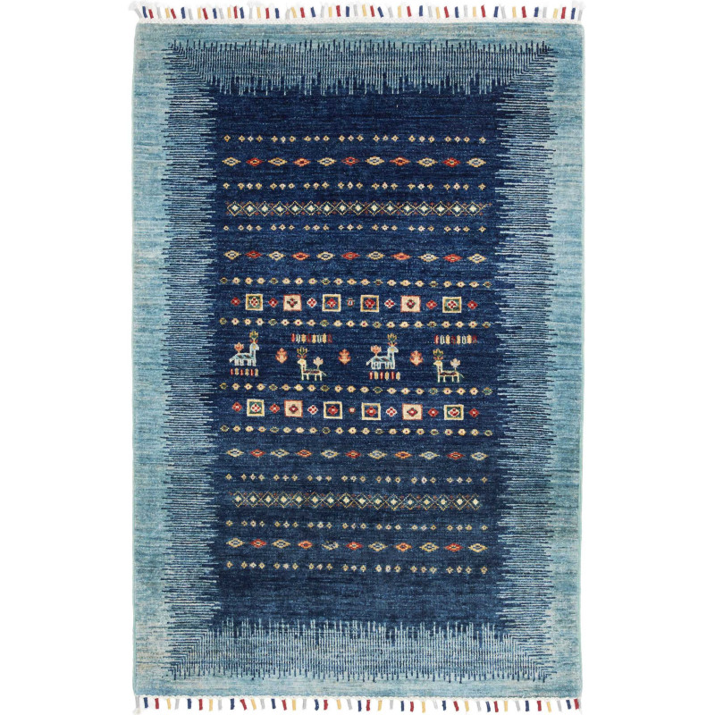 Hand Made Rug Siva Pakistan 100x149 Navy Blue L