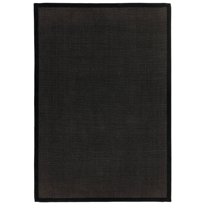 Rug Sisal plain black 160x230 cm