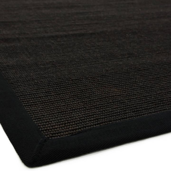 Rug Sisal plain black 160x230 cm