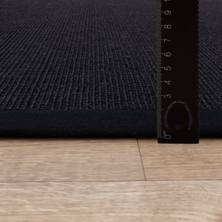 Tappeto Sisal tinta unita nero 160x230 cm