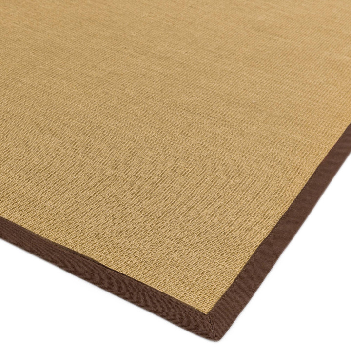 Rug Sisal geometric beige brown runner 68x300 cm
