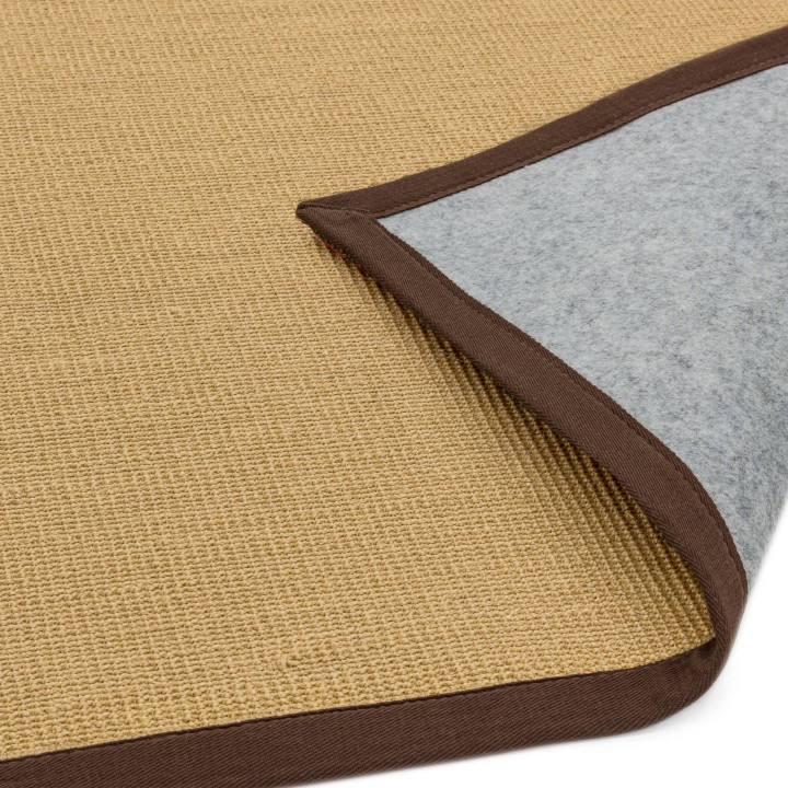 Rug Sisal geometric beige brown runner 68x300 cm