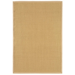 Tappeto Sisal tinta unita beige e tortora corsia
