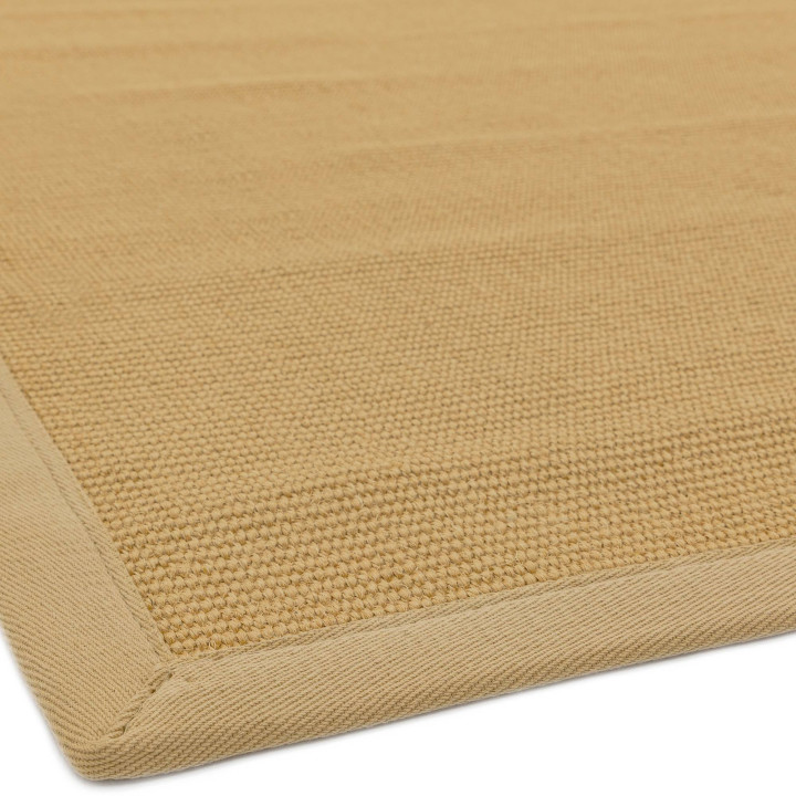 Tappeto Sisal tinta unita beige e tortora corsia