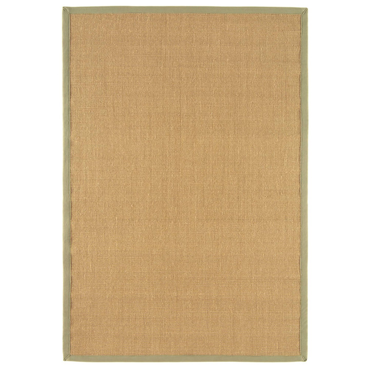 Rug Sisal plain beige olive green 160x230 cm