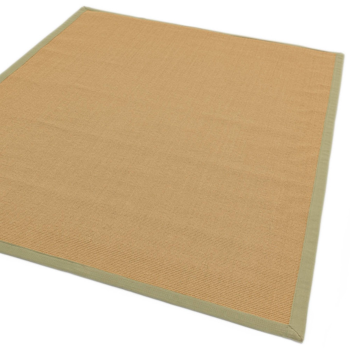 Rug Sisal plain beige olive green 160x230 cm