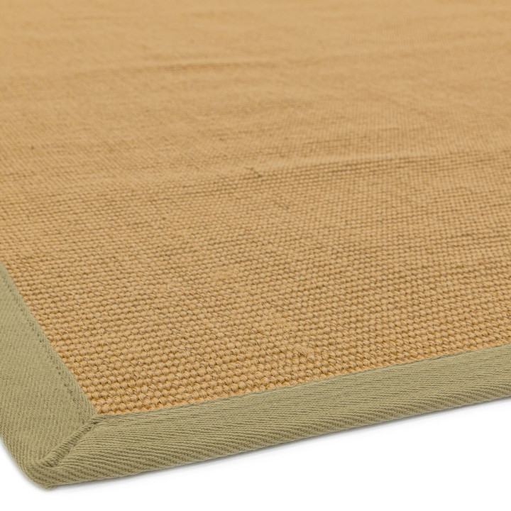 Rug Sisal plain beige olive green 160x230 cm