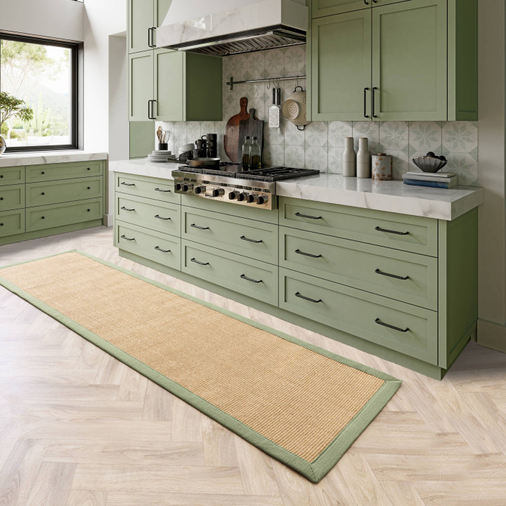 Rug Sisal plain beige olive green 160x230 cm