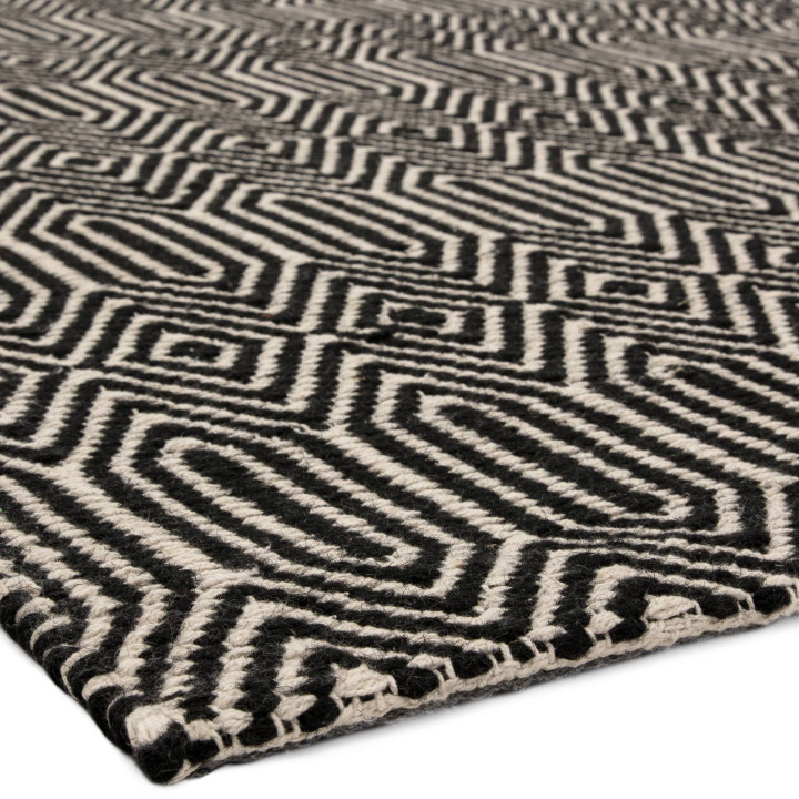 Tappeto Sloan geometrico nero e bianco 120x170 c