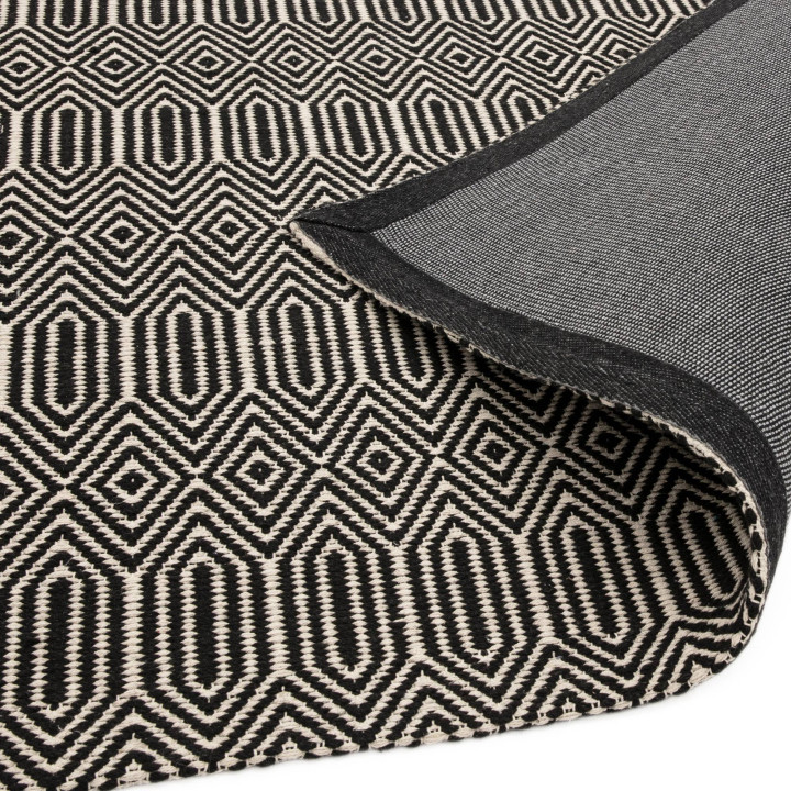 Rug Sloan geometric black white 160x230 cm
