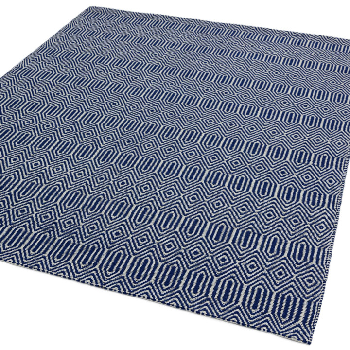 Rug Sloan geometric blue beige 100x150 cm
