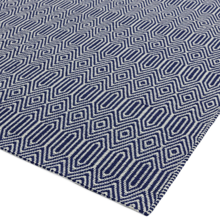 Rug Sloan geometric blue beige 100x150 cm