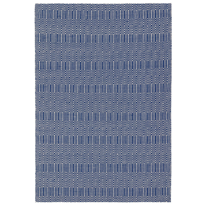 Tappeto Sloan geometrico blu e beige 120x170 cm