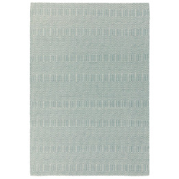 Rug Sloan geometric blue ivory white 200x300 cm