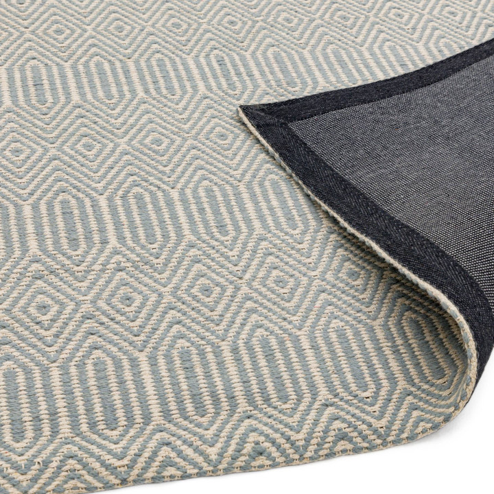 Tappeto Sloan geometrico blu azzurro e bianco av