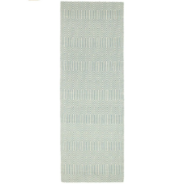 Rug Sloan geometric blue ivory white 200x300 cm
