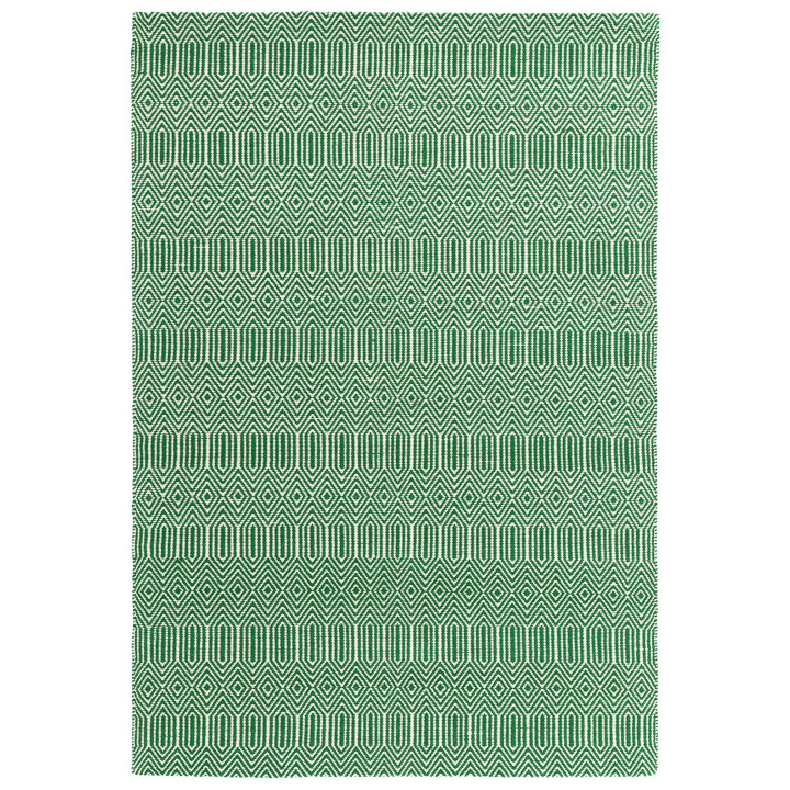 Rug Sloan geometric green white runner 66x200 cm