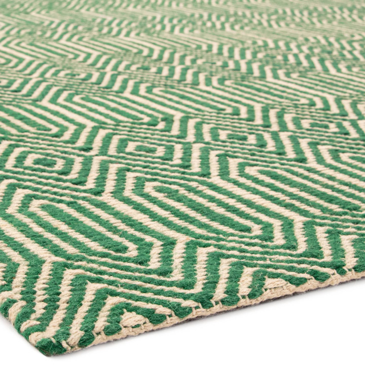 Rug Sloan geometric green white 120x170 cm