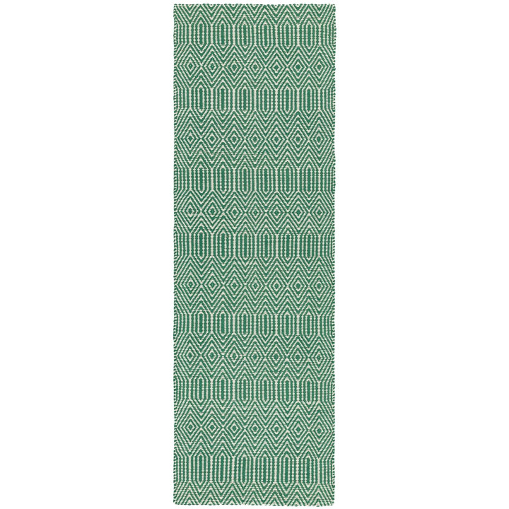 Tappeto Sloan geometrico verde e bianco 160x230