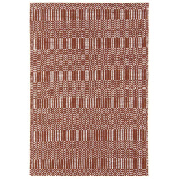 Rug Sloan geometric brick red white 120x170 cm