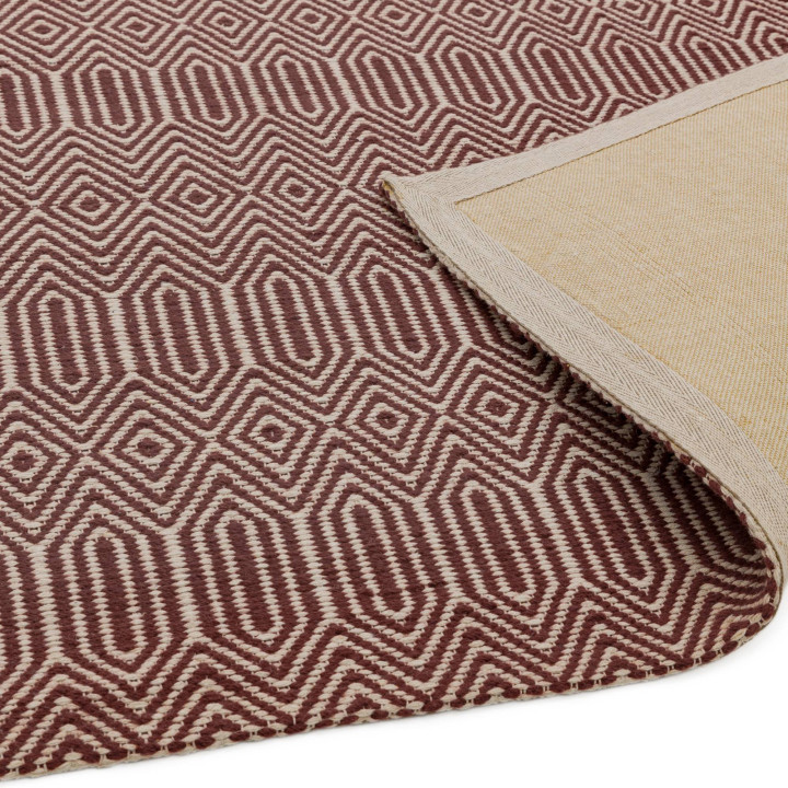 Rug Sloan geometric brick red white 120x170 cm