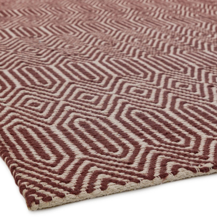 Rug Sloan geometric brick red white 120x170 cm