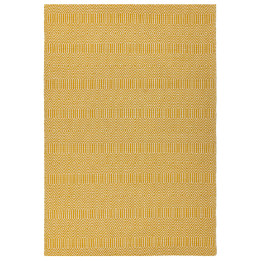 Tappeto Sloan geometrico giallo e bianco 120x170