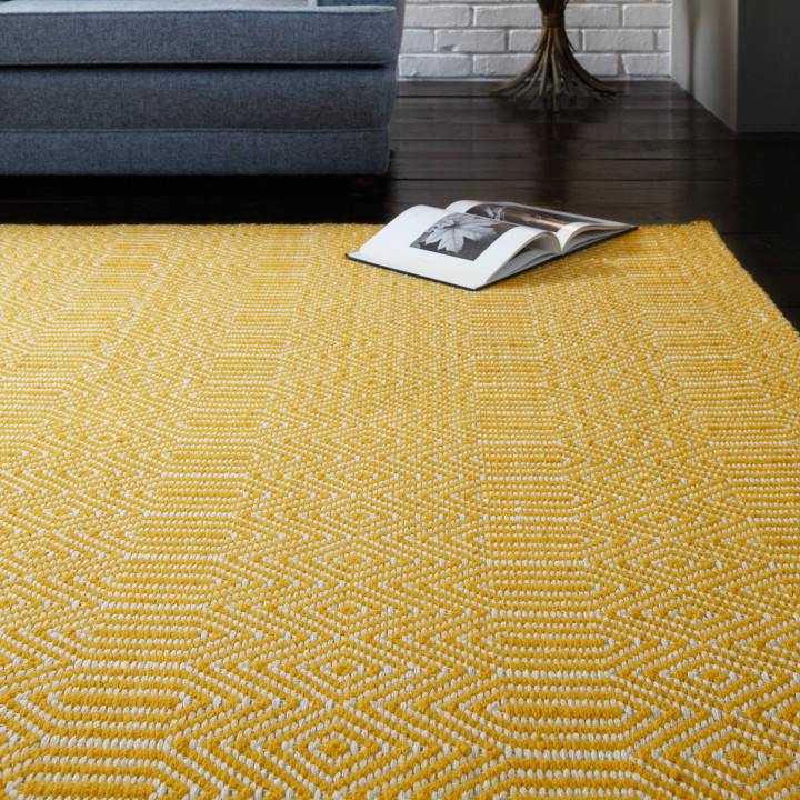 Rug Sloan geometric yellow white 160x230 cm