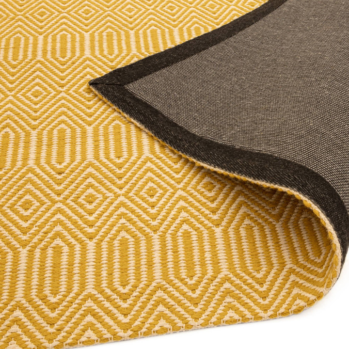 Tappeto Sloan geometrico giallo e bianco 160x230