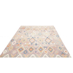 Tappeto Kilim Afghanistan 200x295 Grigio Lilla