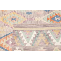 Tappeto Kilim Afghanistan 200x295 Grigio Lilla