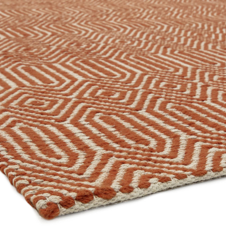 Rug Sloan geometric orange white 100x150 cm