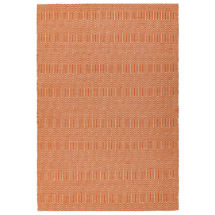 Rug Sloan geometric orange white 200x300 cm