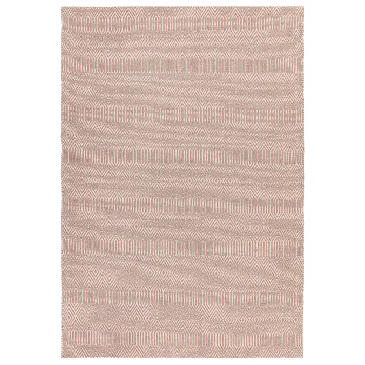 Tappeto Sloan geometrico rosa antico e avorio co