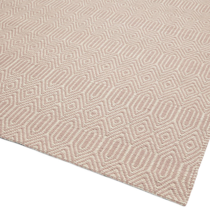 Rug Sloan geometric pink white 120x170 cm
