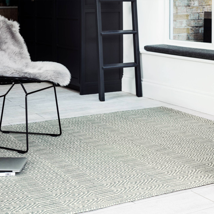 Tappeto Sloan geometrico grigio chiaro e grigio