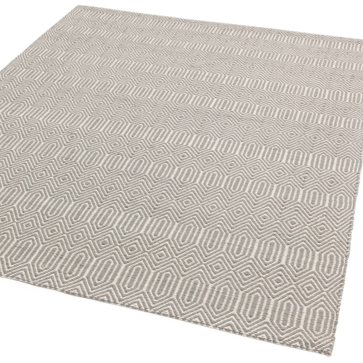 Tappeto Sloan geometrico grigio chiaro e grigio