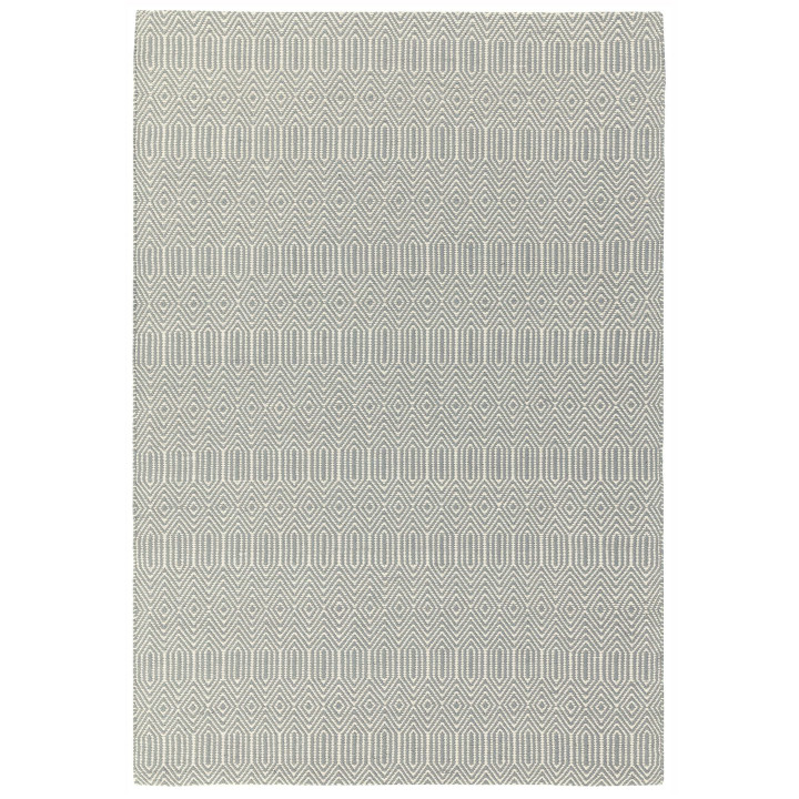 Tappeto Sloan geometrico grigio e argento 200x30