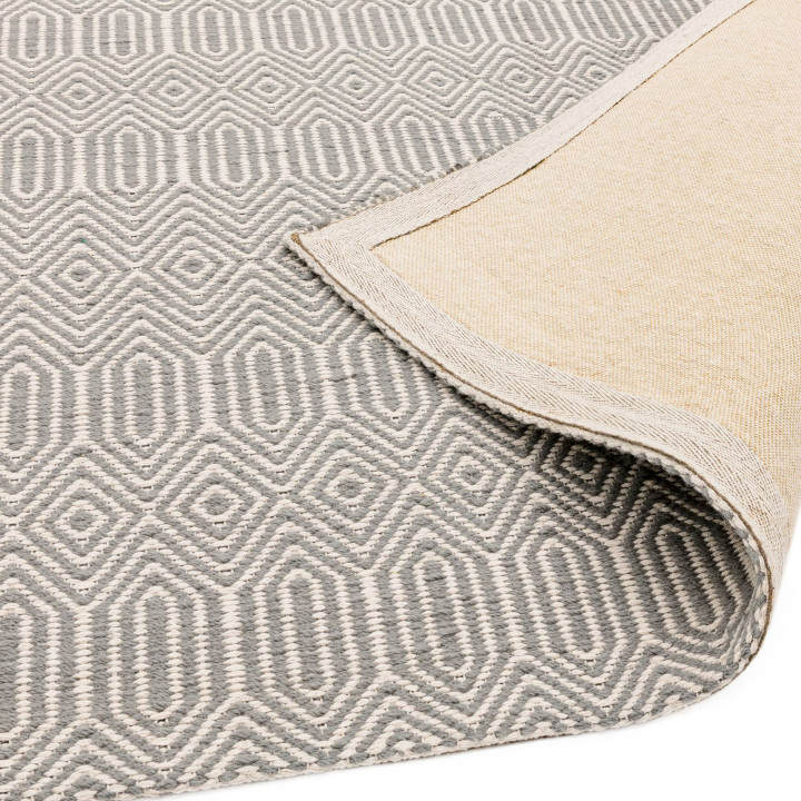 Rug Sloan geometric grey silver 200x300 cm