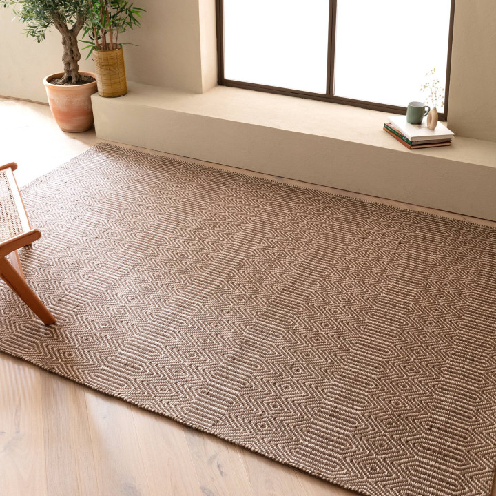 Rug Sloan geometric brown beige 100x150 cm