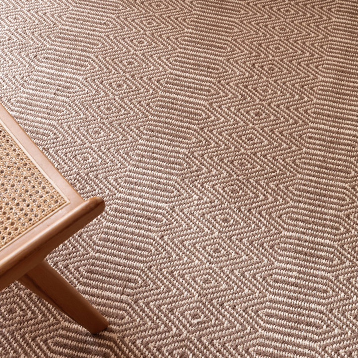 Tappeto Sloan geometrico marrone e beige 120x170