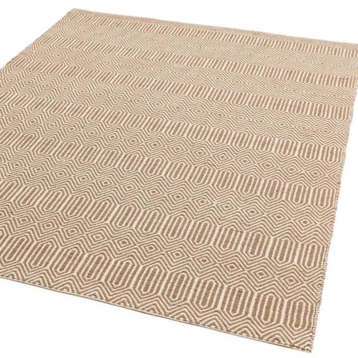 Rug Sloan geometric brown beige 120x170 cm