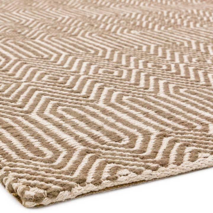 Tappeto Sloan geometrico marrone e beige 120x170