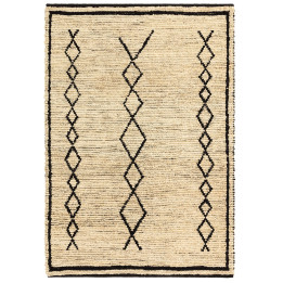 Tappeto Souk geometrico beige e nero 120x170 cm