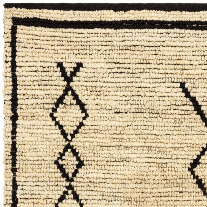 Tappeto Souk geometrico beige e nero 120x170 cm