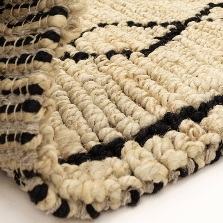 Tappeto Souk geometrico beige e nero 120x170 cm