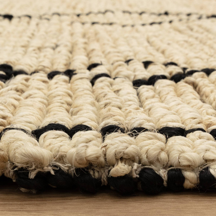 Rug Souk geometric beige black 120x170 cm