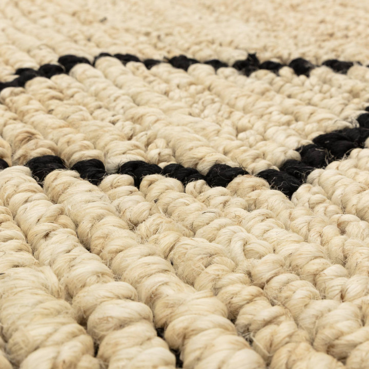 Rug Souk geometric beige black 160x230 cm
